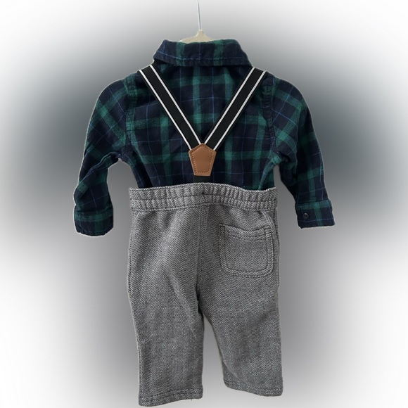 EUC Bow Tie & Suspenders, Dress pants & top 6-12 months - Picture 2 of 7